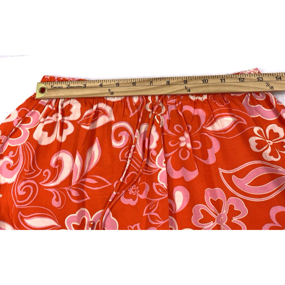 Olivaceous Shorts Outfit‎ Women Medium Orange Pink Cream  Tropical Beachcore - Picture 6 of 16